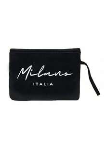 Bộ 1 túi tote vải lanh, bao gồm 1 túi tote in chữ "Milan, Italy" và 1 túi nhỏ in họa tiết hoa và chữ cái, bao bì quà tặng cá nhân hóa, phù hợp cho đám cưới, sinh nhật, đi biển, kỳ nghỉ và nhiều dịp khác, món quà hoàn hảo cho phụ nữ, mẹ, giáo viên, bạn bè, phù dâu, sinh viên và mùa tựu trường. - Nhiều màu - Xem 14