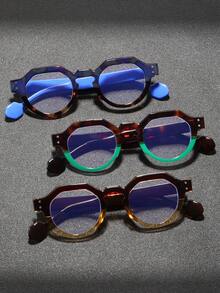 1 Cặp kính mắt nam gọng tròn phối màu, kiểu dáng retro, phong cách đường phố cá tính. - Trong sáng - Xem 4