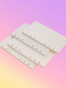 2/1pc A5/A6/A7 Loose Leaf Refill, 6-Hole Notebook, Includes 45 Sheets (90 Pages) Memo Paper, Grid Notebook Refill, Manual Refill, Loose Leaf Refill. Suitable For Student Note-Taking And Office Records. School Supplies - White - View 9
