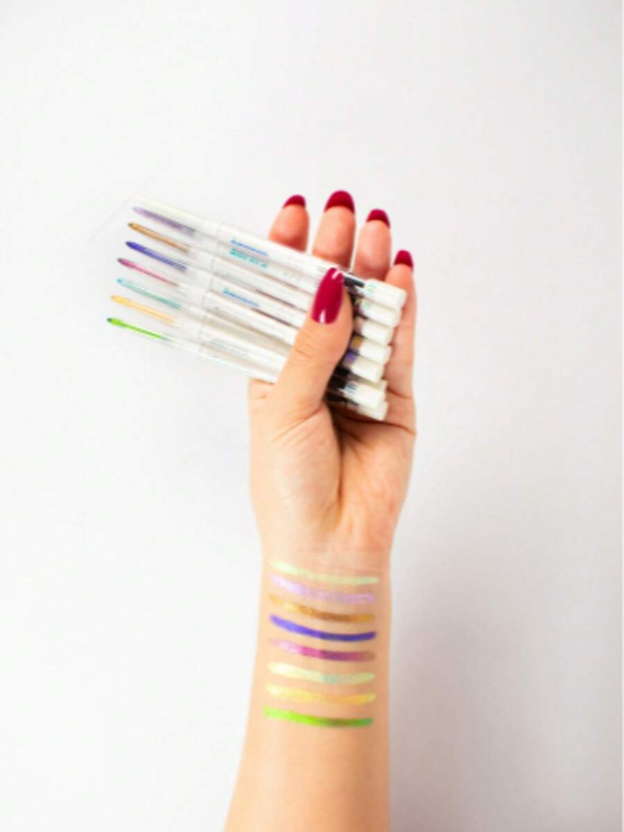 Holographic Glitter Pigmented Eyeliner Pencil That Blends Easy - Aurora Line By Luisance - Đồng + Vàng - Xem 1