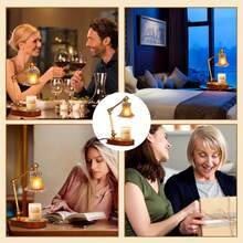 Candle Warmer Lamp With Timer, Adjustable Candle Warmer Light, Dimmable Wax Melts Warmer For Candle Jars, Home Decor & Romantic Beside Lamp Gifts For Bedroom, Best Gift For Mom, Wife, Girlfriend On Holiday - US A Type Plug(110-127V) - View 8