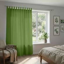 Farfallarossa Plain Colored Plain Weave Semi-Blackout Curtain (1 Piece), Size 140x260CM, Is The Ideal Choice For Those Seeking A Perfect Balance Between Style And Practicality In Home Decor. - Dark Green - View 4