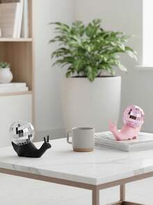 1pc Snail Desktop Decor, Plastic Decorative Home Art Sculpture, Cute Ornament, Home Living Room Bar Cafe Decoration, Tabletop Ornament! - Multicolor - View 9