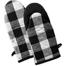 DII Buffalo Check Collection, Mantel clásico de Granja, Tablero de Mesa, 40 x 40, Azul Marino y Crema(Black & White Buffalo Check guuantes para horno) - Multicolor - Ver 1