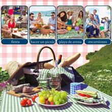 Manta de Picnic 200 x 300 cm Tapete para Picnic Impermeable y Resistente a la Arena Alfombra Plegable Ligera Mantel para Playa Picnic Blanket para al Aire Libre Camping Parque Senderismo - Verde - Ver 6