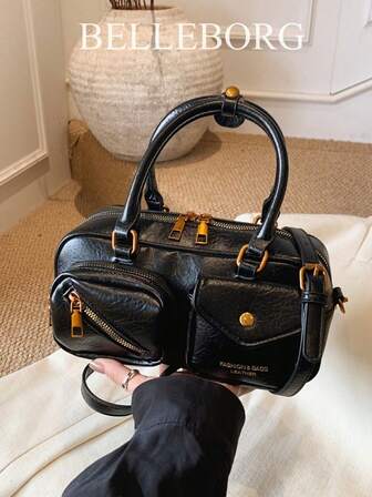 Bolso de mano casual de mujer con múltiples bolsillos, versátil para el uso diario, otoño/invierno