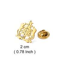 1pc Morocco Brooch For Women Girls Stainless Steel Moroccan Maroc Jewelry