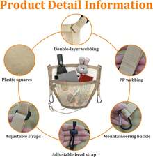 Soporte para cartera de coche, organizador de bolsillo de red entre asientos delanteros, barrera automotriz ayuda a proteger el asiento trasero de los niños, mascotas, accesorios interiores del coche para mujeres y hombres (caqui oscuro) - Negro - Ver 3