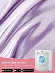 1pc Solid Color Satin Pillowcase, Silk-Like Texture, Without Filler, Fashionable & Romantic Decorative Pillow Cover, Suitable For Bedroom/Dorm/Sofa/Lounge Chair, Ideal Gift For Loved Ones Or Friends. Machine Washable, Oeko-Tex Certified.