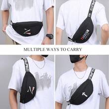 YQQ Mini Bolso Cruzado En El PechoCintura Pack Bolso de Paquete con Tela Impermeable de Amplia Capacidad Riñonera Hombre Adecuado Para Deportes Al Aire Libre Correr Y Viajar2179 - Color5 - Ver 6