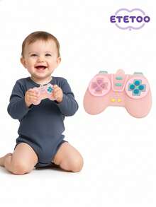 ETETOO 1pc Silicone Game Controller Teether, Infant Chewing Toy With Anti-Swallowing Design, Educational Teething Toy For 6-12 Months Babies