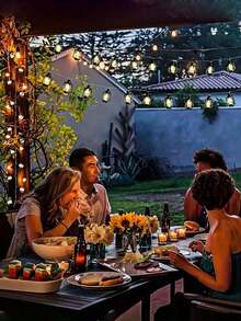 1 سلسلة إضاءة ديكورية بإضاءة دافئة سوداء 20 مصباح LED/10 مصباح LED، سلسلة إضاءة مصابيح كيروسين صغيرة ذات طراز رجعي للشرق الأوسط، تعمل بالبطارية، مناسبة للاستخدام الداخلي والخارجي في حدائق الفناء، ديكور ، إنشاء أجواء التخييم، سلسلة إضاءة ديكورية للأعياد (البطارية غير مشمولة) - ضوء دافئ - مشاهدة 6