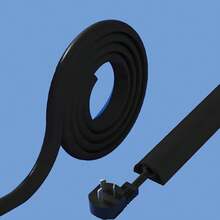 1pc 118.11in X 0.79in Self-Adhesive Cable Sleeve, Flexible PVC Cable Concealer For Wall-Mounted TV, Cable Management, Home Use