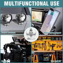 36mm M6 Threaded Neodymium Round Magnet, 150lbs Round Magnet With Bolt Stud For Lighting, Camera, Tripod And Other Outdoor Tool Mounting - High-Strength, Weather-Resistant Magnetic Mounting Accessory Designed For Studio, Field, And Workshop Use; Versatile, Durable, Industrial-Grade Hold For , Stable Equipment Positioning