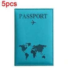 1pc/3pcs/5pcs/10pcs Matte PU Travel Passport Cover, With World Map & Letter Printing, Holder Design Passport Wallet Holder Organizer Women, Essential Travel Accessory Letter Versatile, Large Capacity Middle School Students, High School Senior High School Students, College Students, University Students, Freshman, Sophomore, Underclassmen, Customized Passport Case, Summer Holiday