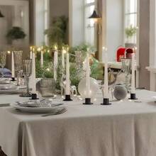 Round Base Metal Candle Holder, Suitable For Cone Candles, Religious Theme Desktop Decor, Powder Coated Surface, Ideal For Christmas, Halloween, Thanksgiving, Valentine's Day, Graduation Ceremonies And More