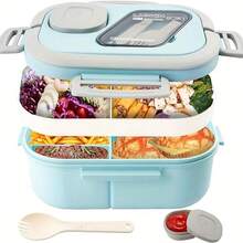 Portable Multi-Compartment Lunch Box - 1200ml Large Capacity Lunch Box - Microwave Heating Reusable Lunch Box - Multicolor - View 12