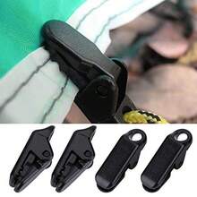 YQQ Clip de Fijación para Tienda Soporte a Prueba de Viento para Acampar al Aire Libre Clips Especial para Lona y Malla de Sombra Invernadero Clip de Red Plástico Negro2179 - Negro - Ver 4
