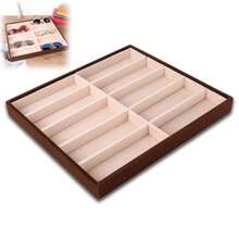 QY- Estuche para Gafas de Sol organizador de gafas Caja para Gafas 10 Rejillas Aspecto Moderno y Elegante para Exhibición en el Hogar para Viajes caja para gafas de sol Fundas -3955 - como en la foto - Ver 1