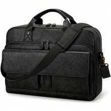 NEWHEY 男士笔记本电脑包 PU 皮革斜挎包 15.6 英寸公文包 复古电脑手提包 商务办公 - 彩色 - 查看 14