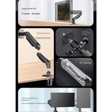 Philips Monitor Arm Stand With Display, No-Drill Mounting Bracket,Adjustable And Rotating Mechanical Arm SPT7218