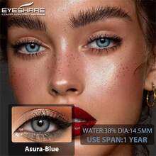 EYESHARE 1 Pair Asura Series Color Contact Lens For Eyes Natural Beauty Eye Makeup Lenses Yearly Use 14.5mm - Thai Cool Blue - View 4