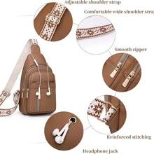White, The New Fashion Classic Solid Color Pu Waterproof Fabric With Multi-Pocket Pattern Woven Shoulder Straps And Diagonal Shoulder Chest Bags Is Suitable For Shopping. - trắng - Xem 10