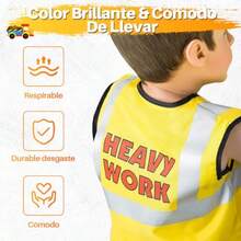 AUTOWT Disfraces de Construccion para Niños 13PCS Disfraz de Pequeño Constructor Chaleco con Cinturon Herramientas y Gorra para Halloween Juguetes Rol Fiesta Cumpleaños Niños 3 4 5 6 AñosConveniente y duradero, favorito para niños - Multicolor - Ver 6
