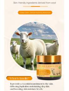 Pure Lanolin Cream – Deeply Moisturizing & Nourishing, Restores Softness & Smoothness, Protects Dry & Cracked Skin, Helps Heal Chapped Lips, Rich In Natural Lanolin, Ideal For Sensitive Skin, Paraben-Free & Hypoallergenic, 50g - 黃色 - 查看 3