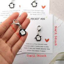 10个可爱企鹅钥匙扣，口袋拥抱，可爱动物钥匙扣，朋友家人支持礼物，想念拥抱纪念品，派对小礼物，女士完美之选 - 彩色 - 查看 6