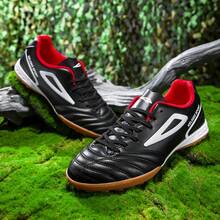 2025新款男女童足球鞋，草地防滑足球鞋，比赛训练两用鞋 - 黑色 - 查看 1