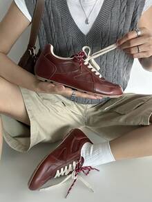 Women Canvas Shoes - Burgundy - View 9
