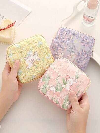 2个装卫生巾收纳袋，大容量，简约风格。防水材质，可收纳卫生巾、护垫和卫生棉条。