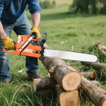 71.8cc Gas Chainsaw, 24 Inch Power Chain Saw, Handed Petrol Chainsaws Gasoline Chainsaws Garden Tool For Cutting Trees, Wood, Outdoor Home Garden And Farm Use - Orange - View 8