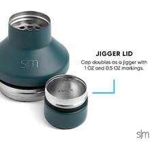 Coctelera con Tapa Medidora | Regalos De Acero Inoxidable Para Mujeres & Hombres | Classic Shaker Colección | 590ml |(Cocktail Shaker Lavender Mist) - Multicolor - Ver 4