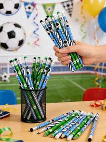 20pcs/Set Soccer Pencil Erasers, Soccer Themed School Supplies Prizes, Office/Classroom Rewards, Soccer Theme Birthday Party Favors - Multicolor - View 4