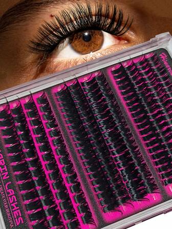 216 st. D-böjda individuella ögonfransar 100D+120D+160D Blandad volym individuella ögonfransar Fluffiga tjocka klusterögonfranslängd 12-18 mm Blandade spetsiga individuella ögonfransar Kluster Bärbara för fester och dagligt bruk Festivalpresenter