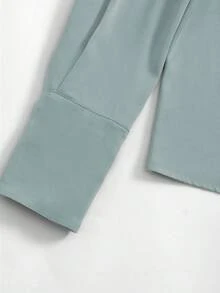 [Customized Development] New Women's Fashion Long Sleeve Solid Color Shirt, Summer Elegant Spring - Light Wash - View 6