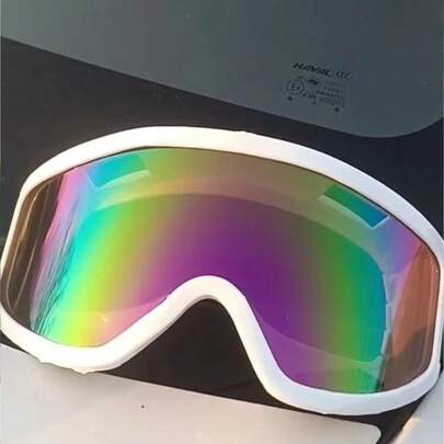 成人滑雪镜/KTM摩托车镜/骑行镜/雪地摩托镜/雪地摩托镜/1副装，泡沫衬垫舒适护目镜，可适配近视眼镜的滑雪镜/雪地摩托镜/户外运动护目镜