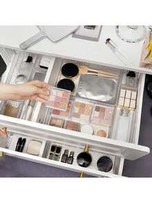 Bộ 8 hộp đựng đồ trang điểm bằng acrylic, nhiều kích cỡ khác nhau, phù hợp để đựng mỹ phẩm, đồ dùng chăm sóc da, văn phòng phẩm, phụ kiện bàn làm việc, thiết kế nhỏ gọn, khay đựng trang sức, hộp đựng đồ dùng trên bàn, trang trí phòng, trang trí nhà cửa. - trong suốt - Xem 4