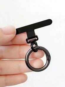 1 Piece Ultra-Thin Rotatable Metal Clamp, Stainless Steel Connecting Piece, Mobile Phone Fixing Gasket That Can Be Connected To Mobile Phone Lanyard And Pendant, Suitable For Various Smart Phones, Sturdy And Durable. - Multicolor - View 5