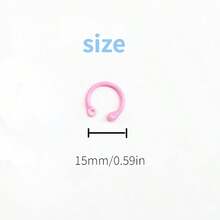 30 piezas/100 piezas Anillos sueltos para carpeta, Anillos de clip versátiles multifuncionales, Anillos perforadores de tarjetas, Almacenamiento creativo - Multicolor - Ver 2