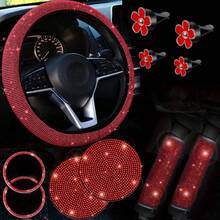 Hiny Artificial Rhinestone Car Interior Decoration 11pcs Set, Stylish All-Season Accessories For Your Vehicle, Vehicle Decor, Interior Embellishment, Shiny Accents, Rhinestone Design, Handcrafted Accents, Highshine Finish, Decorative Pieces - 11 CÁI - Xem 5