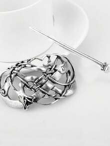 Women Celtic Hair Slide Hairpins Viking Celtic Hair Clips Celtic Knot Hair Stick Metal Hair Barrette Hair Pin Retro Hair Accessories, Bun Extension, Hair Styling Pins - Multicolor - View 4