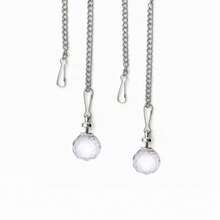 2pcs 50m Crystal Prism Ball Fan Pull Chains, Fan Pull Cord Set With Connector, Ceiling Fan Accessories - Transparent - View 2
