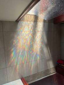 彩虹变色隐私窗膜，单向装饰窗贴，3D静电吸附防眩光隔热窗贴，适用于家居装饰、客厅、卧室、浴室 - 彩色 - 查看 5