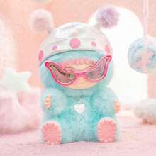 Miniso Wakuku Fluffy Party 系列乙烯基和毛绒盲盒 - 动物连帽衫 + 心形吊坠细节，柔软毛绒和耐用乙烯基材质，是收藏和桌面装饰的理想之选（随机发货 1 件） - 彩色 - 查看 4