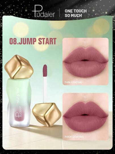 Pudaier 12 Colors Of Matte Velvet Nude Lip Glaze-Long-Lasting Waterproof Non-Stick Cup, Smooth And Easy To Apply, Beauty & Personal Care Cosmetics