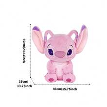 Miniso Búp bê nhồi bông ngồi cơ bản Angel 18 thuộc dòng Stitch Series - Chất liệu nhung mềm mại màu hồng + Chi tiết tai tinh tế, lý tưởng để trang trí ghế sofa và làm bạn đồng hành ôm ấp (1 chiếc) - Nhiều màu - Xem 8