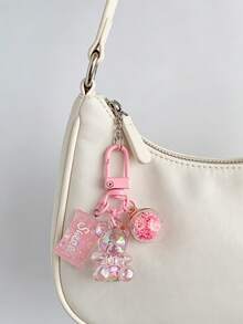Porte-clés pendentif en forme d'ours en peluche, porte-clés en forme de bonbon, accessoires de téléphone - Porte-clés pendentif en forme d'ours en bonbon, peut être accroché aux sacs, aux clés - Cadeau parfait pour les camarades de classe et les amis, mini réaliste, style minimaliste, cadeau de mariage et de fête idéal, peut également être utilisé comme accessoire pour sac à main de femme, porte-clés, cadeau de la Saint-Valentin, convient à la famille, aux amis, aux collègues, à l'amant, aux camarades de classe - Multicolore - Voir 4